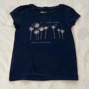 Girls XS (4/5) Gap Kids Navy Graphic Tee